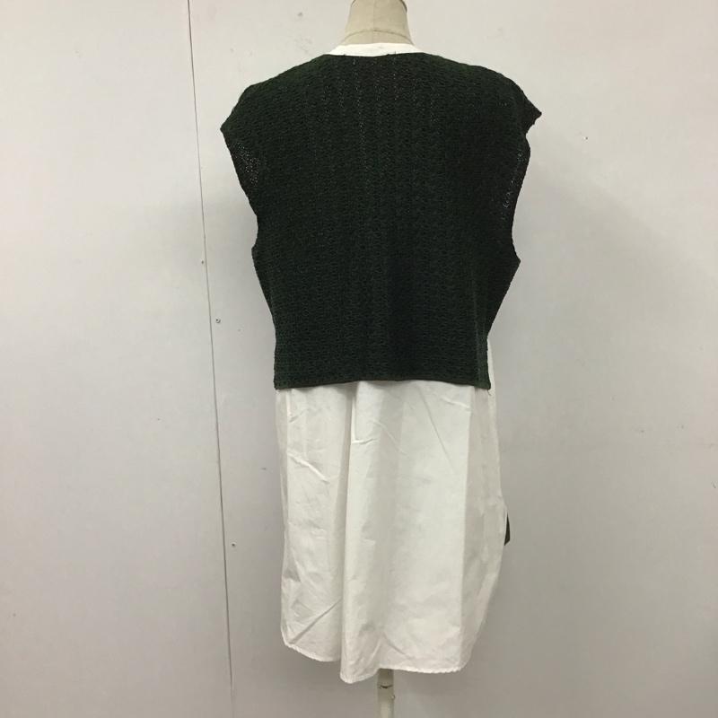 ジーナシス JEANASIS ワンピース ミニスカート JS064051SB FREE 無地 白 / ホワイト / X 緑 / グリーン /  レディース USED 古着 中古 10111438