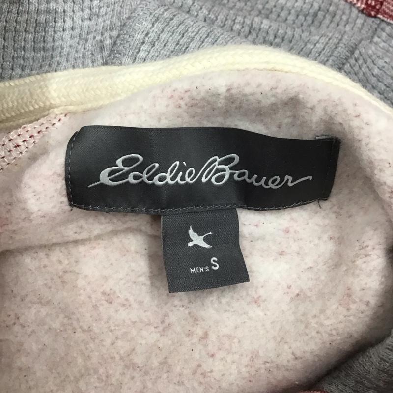 エディーバウアー Eddie Bauer パーカー 長袖 ジップアップパーカー 長袖パーカー フード付きパーカー スウェットパーカー M ワンポイント 白 / ホワイト / X 赤 / レッド /  メンズ USED 古着 中古 10110756
