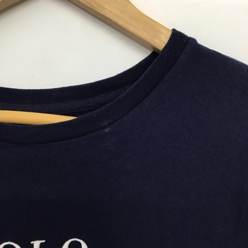 ポロラルフローレン POLO RALPH LAUREN Tシャツ 半袖 L ロゴ、文字 X プリント 紺 / ネイビー /  レディース USED 古着 中古 10150804