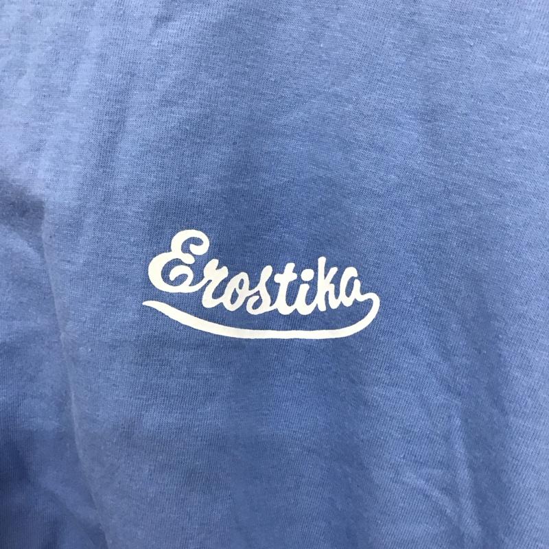 エロスティカ EROSTiKA Tシャツ 半袖 半袖カットソー プリントTシャツ クルーネックカットソー XL プリント 青 / ブルー /  メンズ USED 古着 中古 10134624
