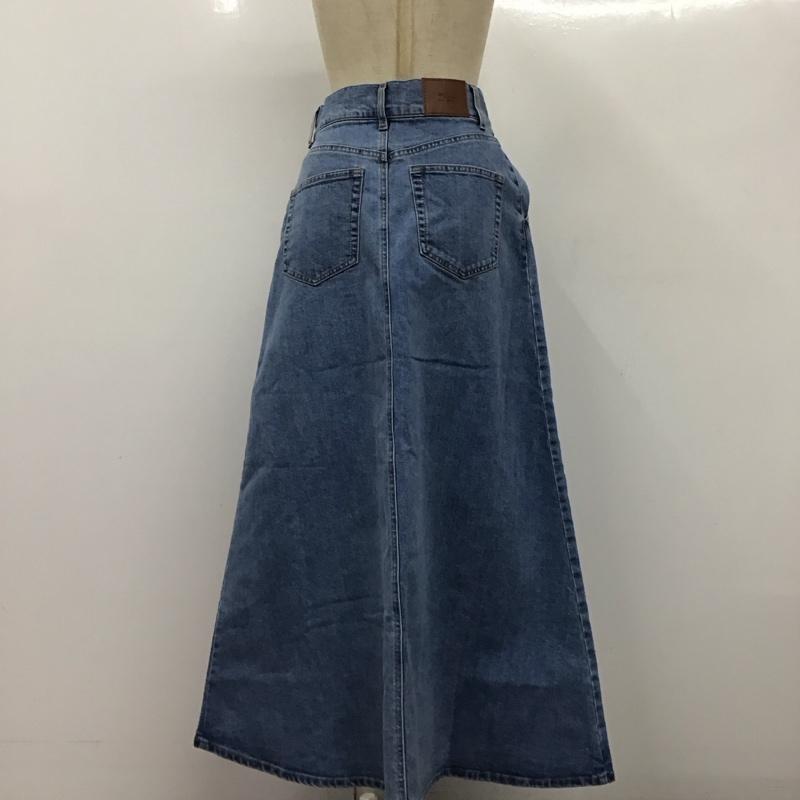 フーズフーチコ who s who Chico スカート ロングスカート CHZ1021301A0006 アシメフロントデニムフレアスカート タグ付き M 無地 青 / ブルー /  レディース USED 古着 中古 10122142