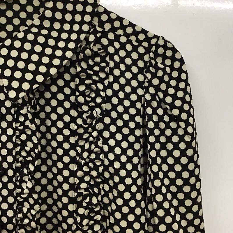イヴサンローラン Yves Saint Laurent シャツ、ブラウス 長袖 34 ドット 白 / ホワイト / X 黒 / ブラック /  レディース USED 古着 中古 10131122