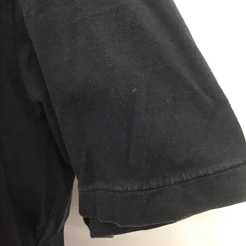 デンハム DENHAM カットソー 半袖 半袖カットソー プリントTシャツ Vネックカットソー L 無地 黒 / ブラック /  メンズ USED 古着 中古 10107252