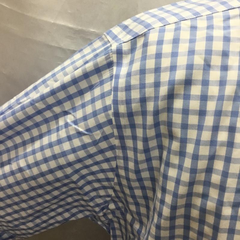 ブルックスブラザーズ BROOKS BROTHERS シャツ、ブラウス 長袖 チェック 白 / ホワイト / X 水色 / ライトブルー /  メンズ USED 古着 中古 10112783