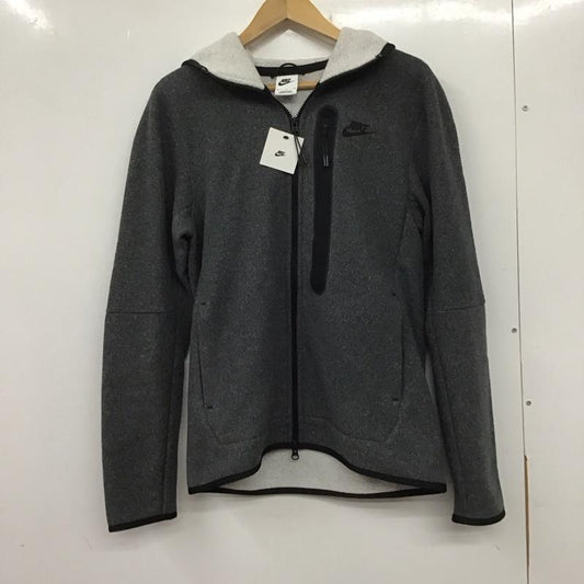 ナイキ NIKE パーカー 長袖 dq4802-010 ジップアップパーカー スポーツウェア S ロゴ、文字 灰 / グレー /  メンズ USED 古着 中古 10138600