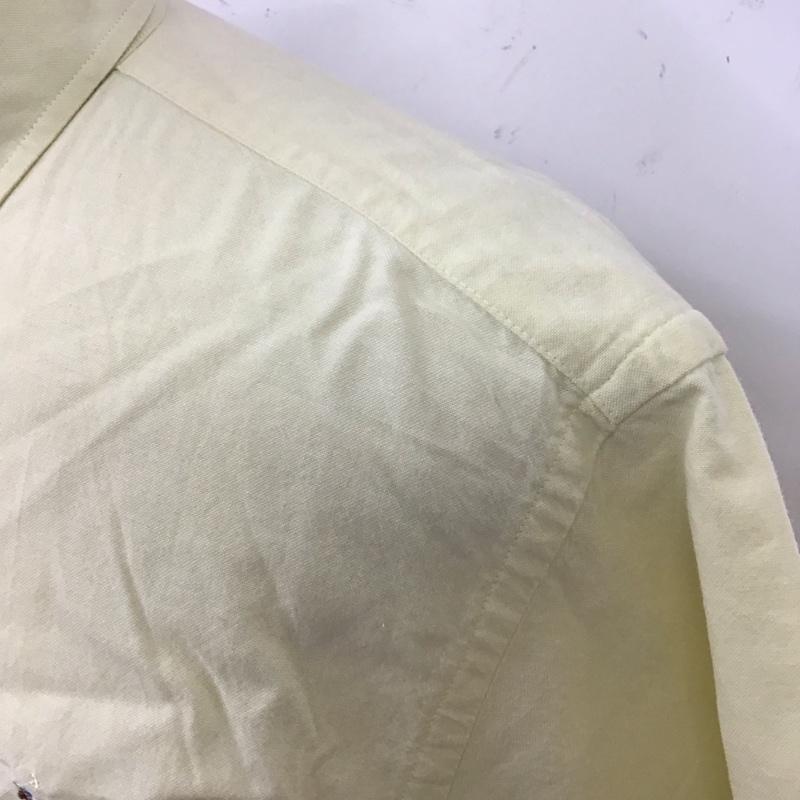 ポロバイラルフローレン Polo by RALPH LAUREN シャツ、ブラウス 半袖 半袖シャツ カラーシャツ 半袖カットソー ボタンダウンシャツ L ロゴ、文字 黄 / イエロー /  メンズ USED 古着 中古 10117957