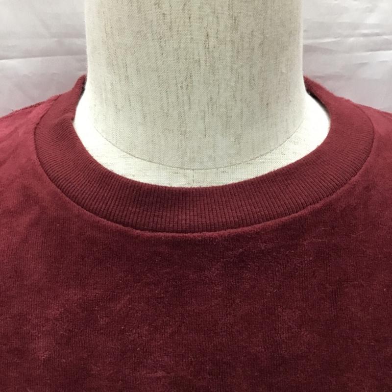 センスオブプレイス SENSEOFPLACE カットソー 半袖 半袖カットソー 無地Tシャツ クルーネックカットソー M 無地 えんじ / ワインレッド /  メンズ USED 古着 中古 10115019