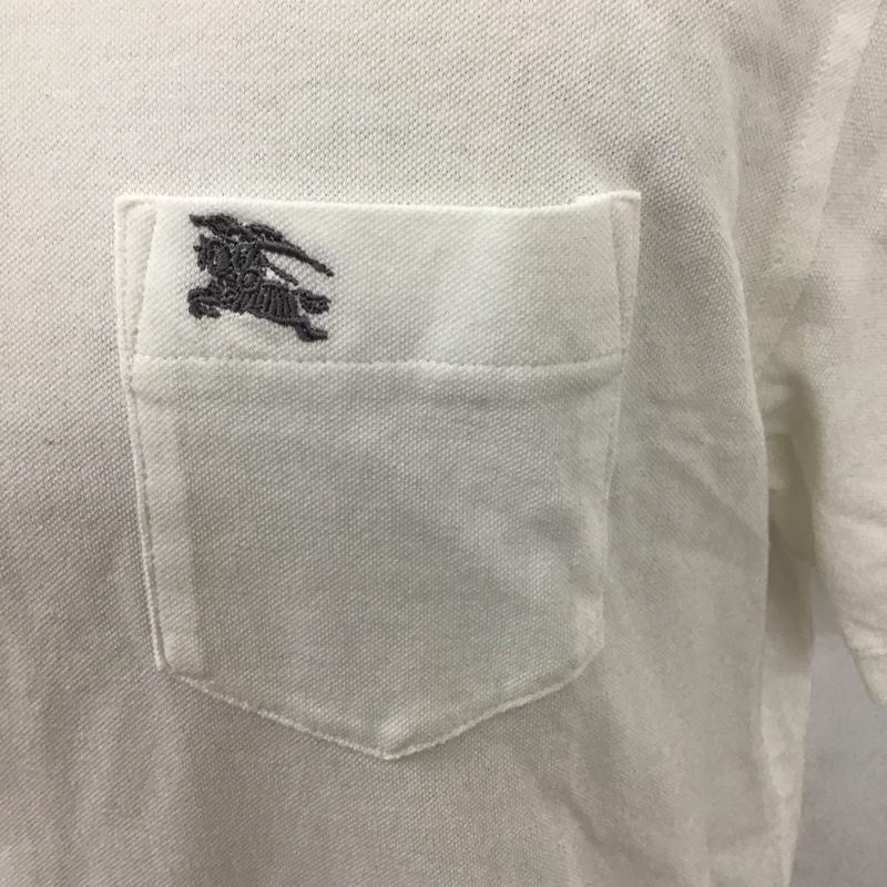 バーバリーロンドン Burberry London ポロシャツ 半袖 A1P28-722-01 胸ポケット LL ワンポイント 白 / ホワイト /  メンズ USED 古着 中古 10111843