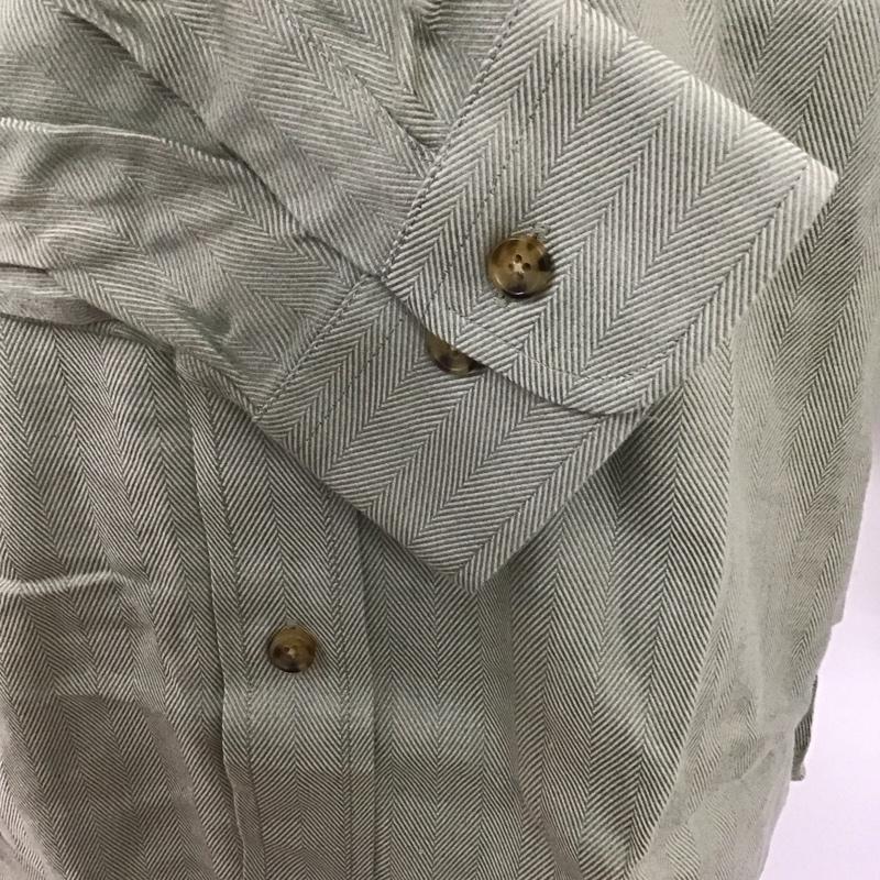 ブルックスブラザーズ BROOKS BROTHERS シャツ、ブラウス 長袖 長袖シャツ カラーシャツ ポケットシャツ 長袖カットソー M ストライプ 緑 / グリーン /  メンズ USED 古着 中古 10112544