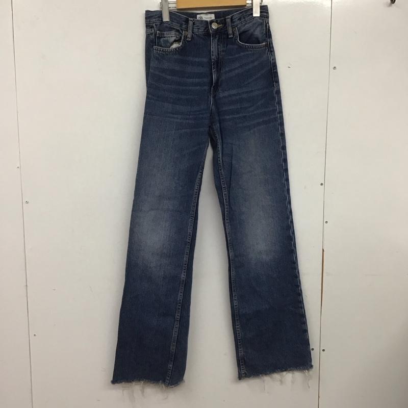 ザラ ZARA パンツ デニム、ジーンズ 34 無地 水色 / ライトブルー /  レディース USED 古着 中古 10140066