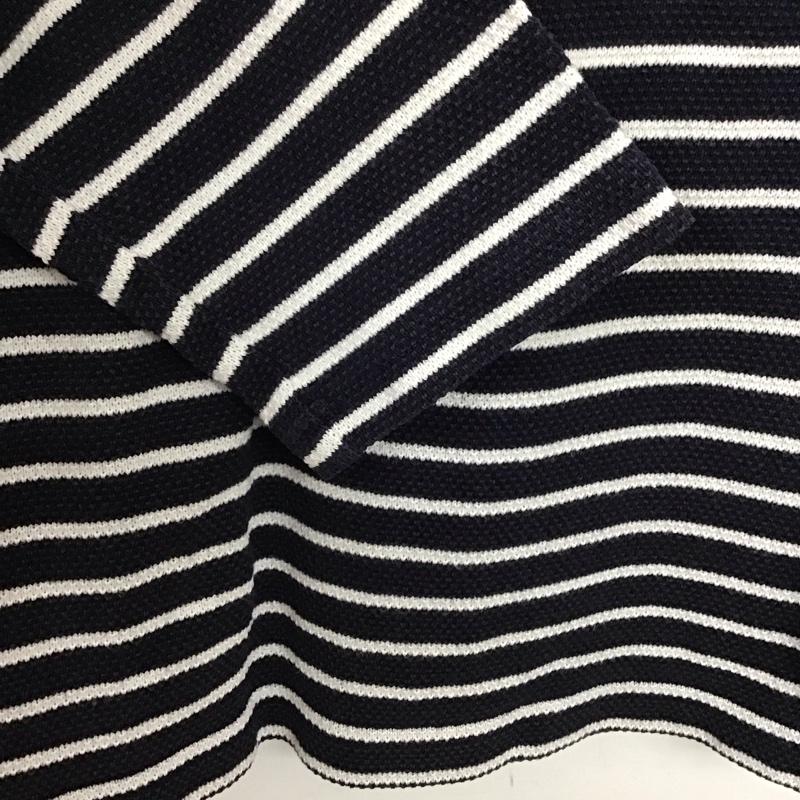 ラコステ LACOSTE カットソー 長袖 長袖カットソー クルーネックカットソー ボーダーカットソー S ボーダー柄 白 / ホワイト / X 紺 / ネイビー /  メンズ USED 古着 中古 10137026