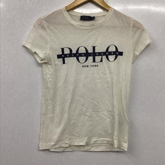 ポロラルフローレン POLO RALPH LAUREN Tシャツ 半袖 XS ロゴ、文字 白 / ホワイト /  レディース USED 古着 中古 10136121