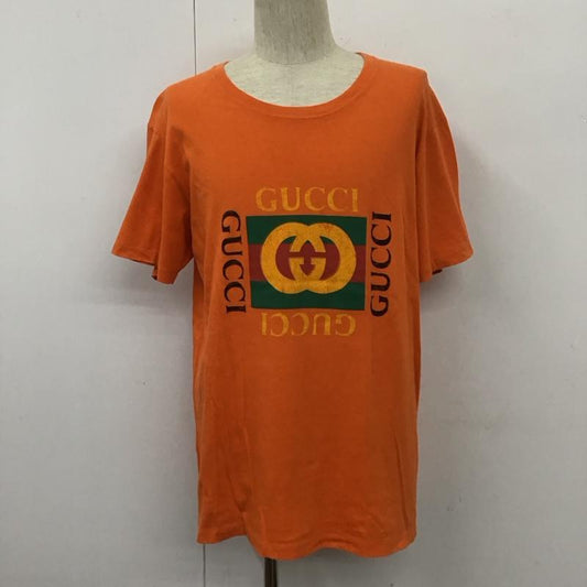 グッチ GUCCI Tシャツ 半袖 M プリント 橙 / オレンジ /  メンズ USED 古着 中古 10110412