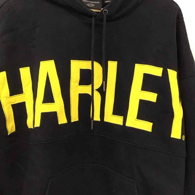 ハーレーダビッドソン Harley-Davidson パーカー 長袖 長袖パーカー プルオーバーパーカー スウェット L ロゴ、文字 ダークグレー / ダークグレー /  メンズ USED 古着 中古 10145852