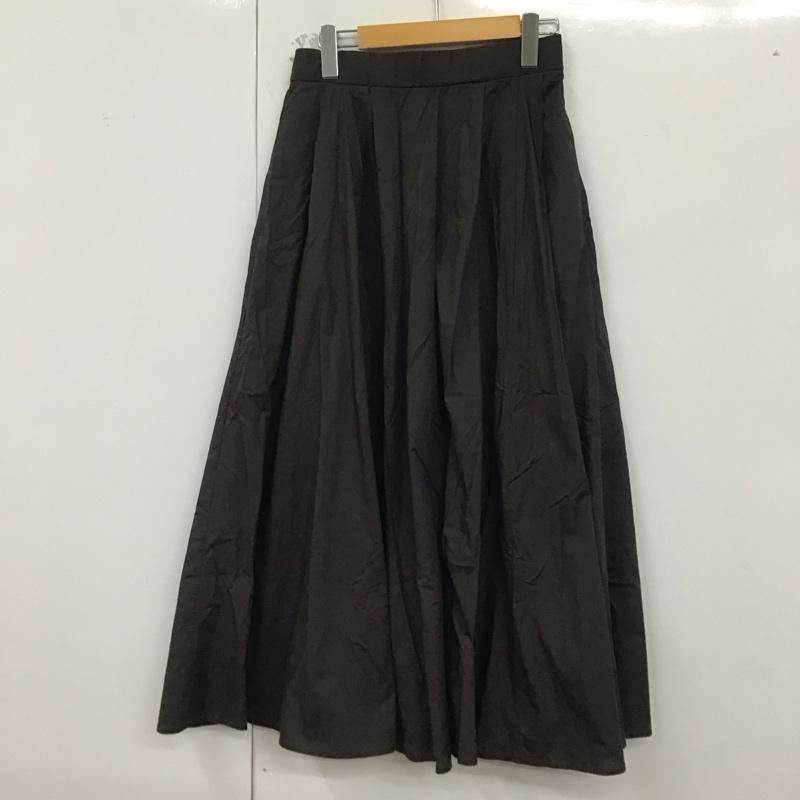 ニコアンド niko and... スカート ロングスカート L 無地 黒 / ブラック /  レディース USED 古着 中古 10129694