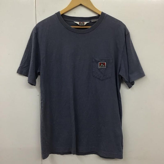ベンデイビス BEN DAVIS Tシャツ 半袖 半袖カットソー プリントTシャツ クルーネックカットソー L ロゴ、文字 青 / ブルー /  レディース USED 古着 中古 10116313