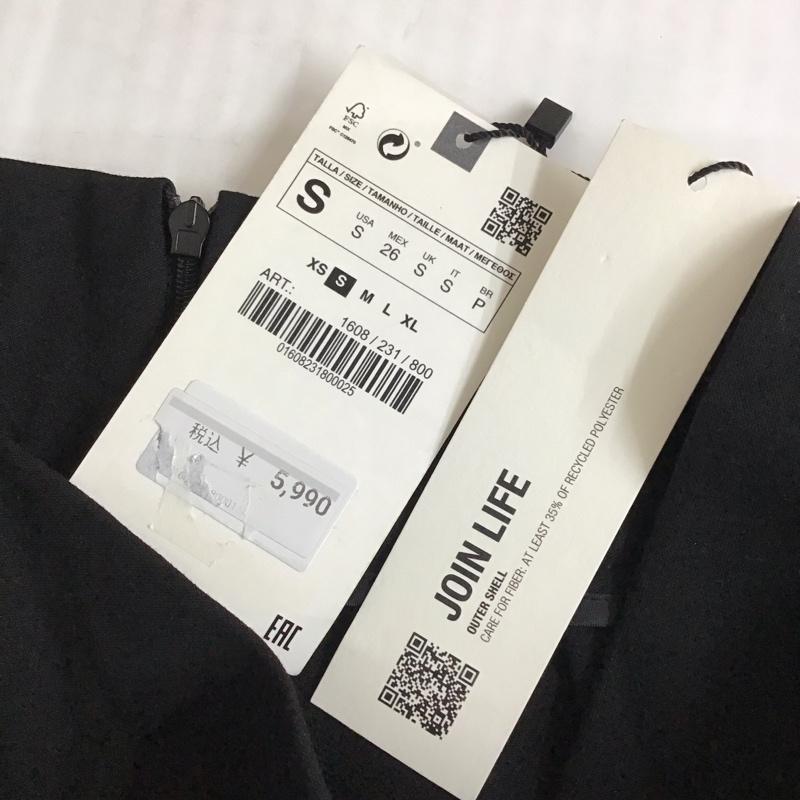 ザラ ZARA パンツ スラックス 1608 231 800 ハイウエスト テーパードパンツ タグ付き S 無地 黒 / ブラック /  レディース USED 古着 中古 10118501