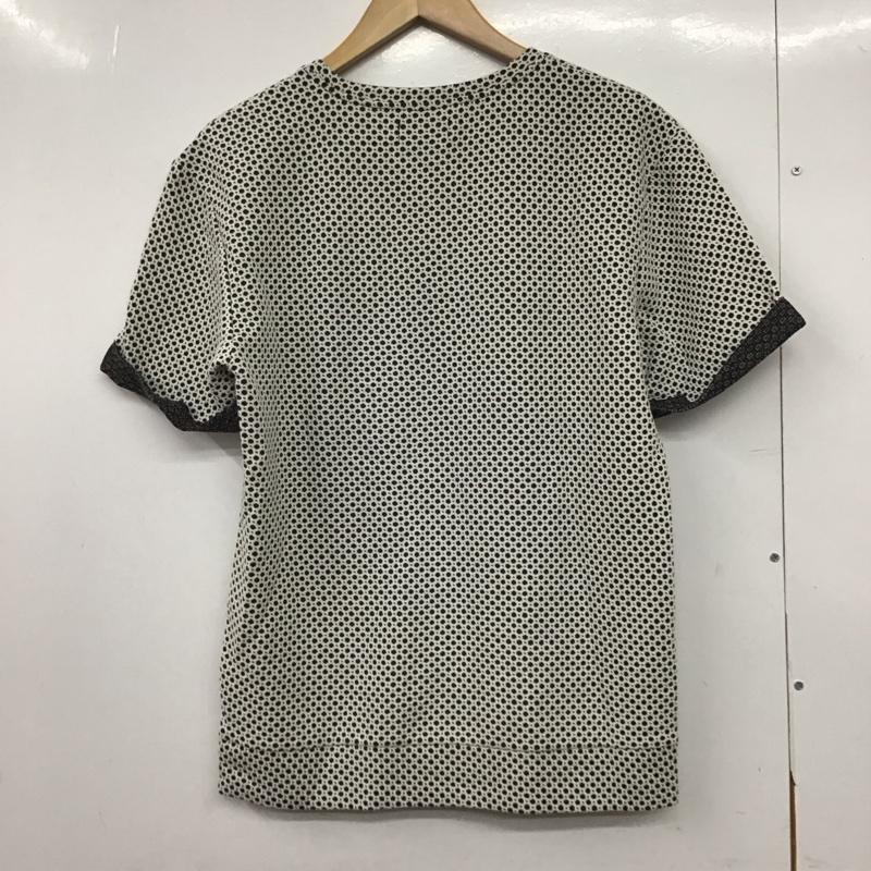 ザラメン ZARA MAN カットソー 半袖 半袖カットソー プリントTシャツ クルーネックカットソー M 総柄 白 / ホワイト / X 黒 / ブラック /  メンズ USED 古着 中古 10145540