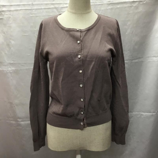 ミッシュマッシュ MISCH MASCH カーディガン 長袖 8-410-00183-4514-21 クルーネック M 無地 紫 / パープル /  レディース USED 古着 中古 10107334