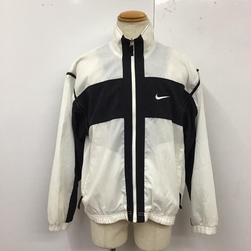 ナイキ NIKE ジャケット、上着 ジャンパー、ブルゾン ジップアップジャケット ジャンパー ジャケット カジュアルジャケット アウター L ロゴ、文字 白 / ホワイト / X 黒 / ブラック /  メンズ USED 古着 中古 10121033