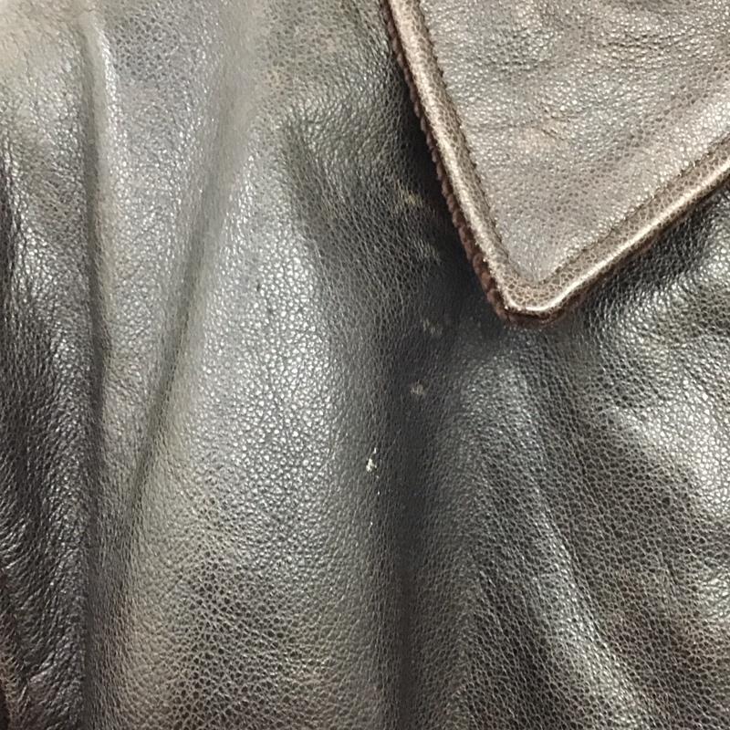 古着 USED ジャケット、上着 ジャケット、ブレザー ジップアップレザージャケット アウター 古着 XL 無地 茶 / ブラウン /  メンズ USED 古着 中古 10143481