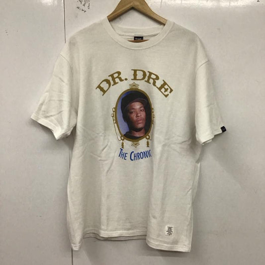 アップルバム APPLEBUM Tシャツ 半袖 半袖カットソー プリントTシャツ クルーネックカットソー the chronic XL プリント 白 / ホワイト /  メンズ USED 古着 中古 10130004