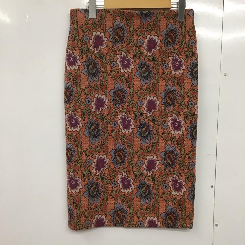 ザラ ZARA TRAFALUC スカート ロングスカート タイトスカート ひざ丈 カジュアルスカート L 総柄 マルチカラー / マルチカラー /  レディース USED 古着 中古 10145381