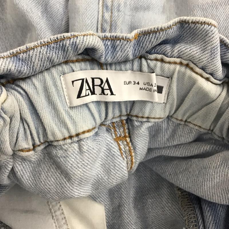 ザラ ZARA パンツ デニム、ジーンズ 34 無地 水色 / ライトブルー /  レディース USED 古着 中古 10139965