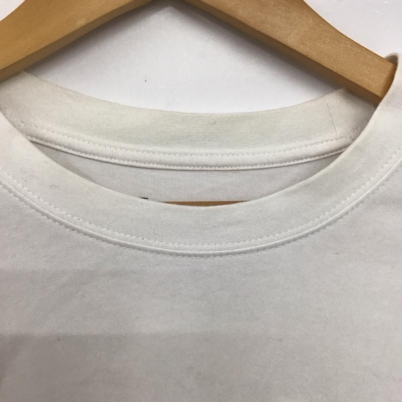 古着 USED カットソー 長袖 長袖カットソー プリントカットソー クルーネック L ロゴ、文字 白 / ホワイト /  メンズ USED 古着 中古 10146843