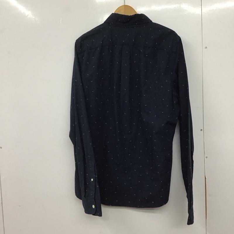 アバクロンビーアンドフィッチ ABERCROMBIE&FITCH シャツ、ブラウス 長袖 長袖シャツ ボタンダウンシャツ カラーシャツ XXL 総柄 紺 / ネイビー /  メンズ USED 古着 中古 10146654