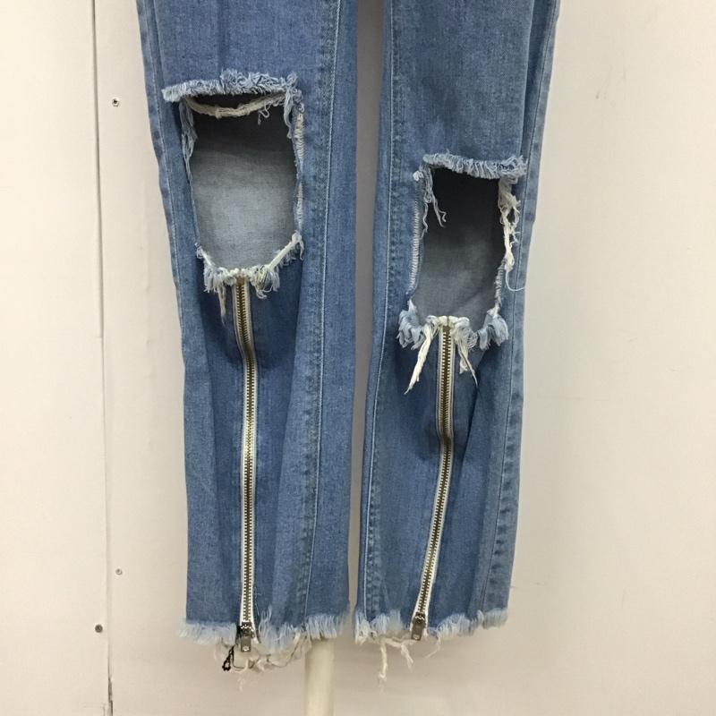 リルリリー lilLilly パンツ デニム、ジーンズ L18SS-PT201 ストレッチ M ダメージ加工 青 / ブルー /  レディース USED 古着 中古 10117236