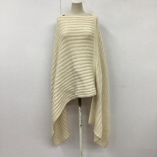 ザラ ZARA ニット、セーター 七分袖 6873 108 712 アシンメトリー ポンチョ M 無地 アイボリー / アイボリー /  レディース USED 古着 中古 10119631