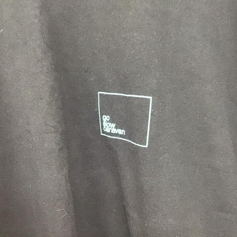 ゴースローキャラバン go slow caravan Tシャツ 半袖 半袖カットソー プリントTシャツ クルーネックカットソー 3 プリント 黒 / ブラック /  メンズ USED 古着 中古 10141011
