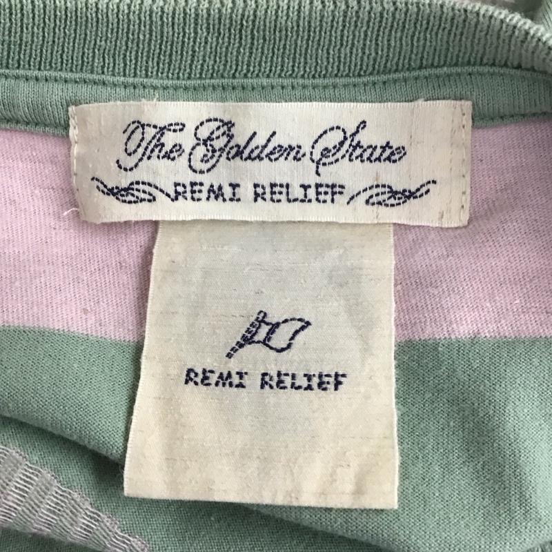 レミ レリーフ REMI RELIEF カットソー 半袖 半袖カットソー プリントTシャツ クルーネックカットソー S ボーダー柄 マルチカラー / マルチカラー /  メンズ USED 古着 中古 10113135