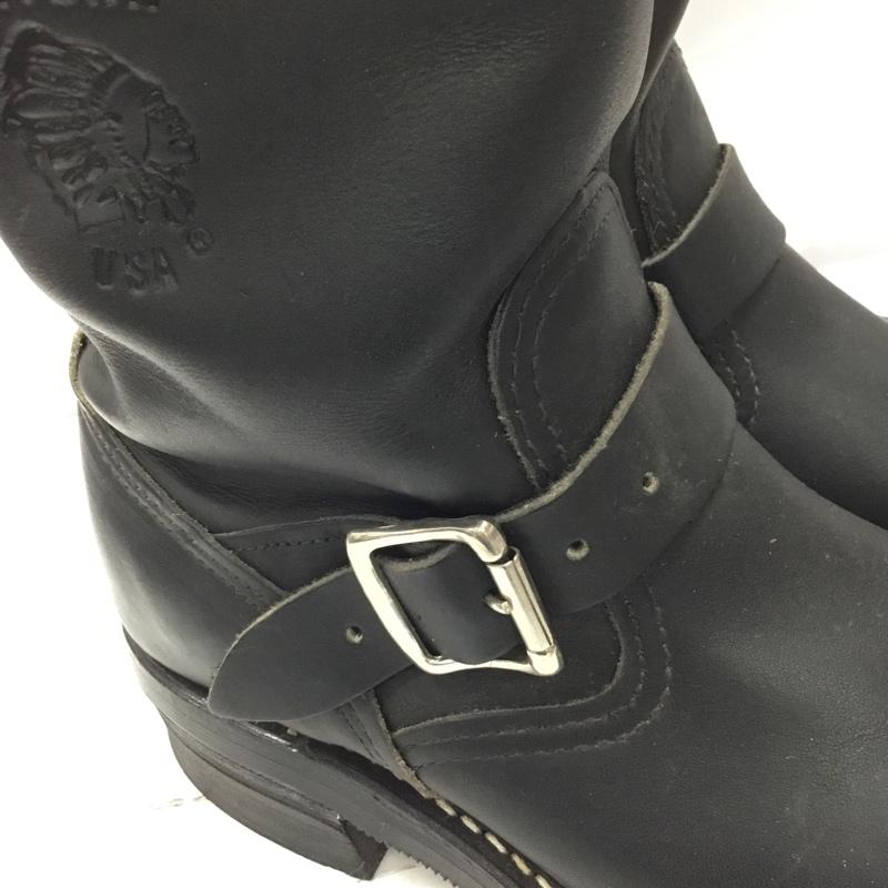 チペワ Chippewa ブーツ エンジニアブーツ 27863 ENGINEER BOO 11インチエンジニアブーツ 5E ロゴ、文字 黒 / ブラック /  レディース USED 古着 中古 10120729