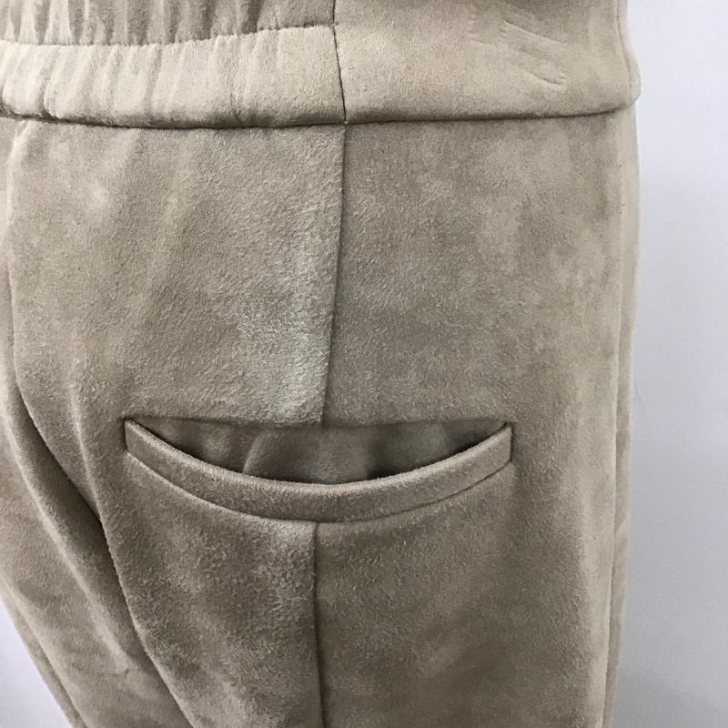 ムルーア MURUA パンツ スラックス 012060700101-04 バックスリットスウェードパンツ フレアパンツ センタータック スウェードパンツ FREE 無地 ベージュ / ベージュ /  レディース USED 古着 中古 10111165