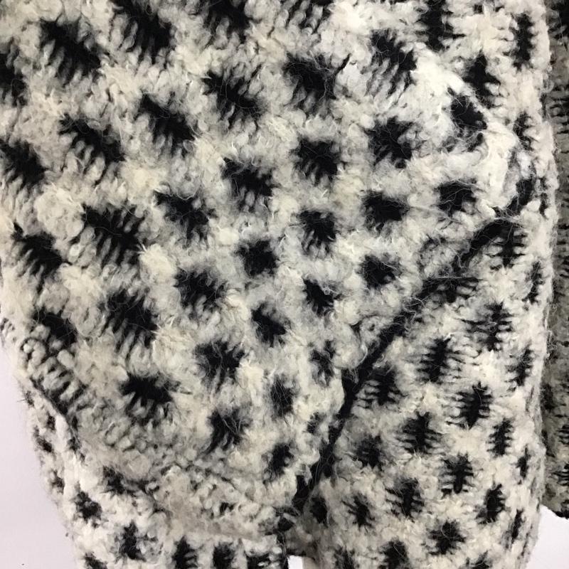 アルマーニジーンズ ARMANI JEANS カーディガン 長袖 ロング丈 ニットワンピース 36  白 / ホワイト / X 黒 / ブラック /  レディース USED 古着 中古 10122640