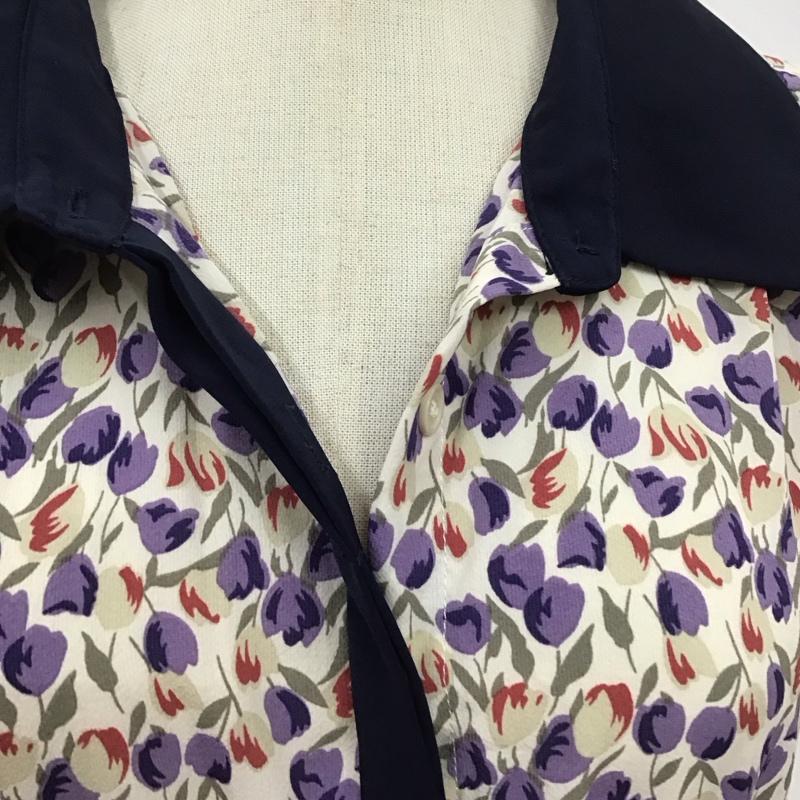 ナチュラルクチュール natural couture ワンピース ロングスカート 700870 フレンチスリーブ オープンカラー タグ付き FREE 花柄 マルチカラー / マルチカラー /  レディース USED 古着 中古 10114019