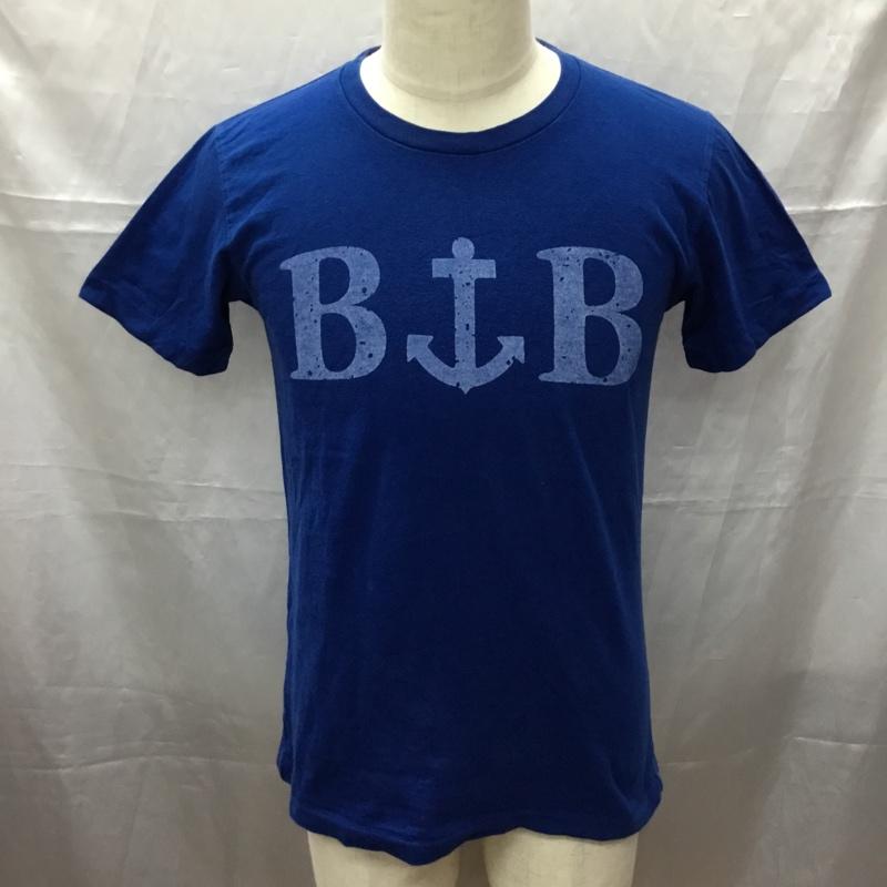 ブルーブルー BLUE BLUE Tシャツ 半袖 クルーネック コットン S ロゴ、文字 青 / ブルー /  メンズ USED 古着 中古 10112379