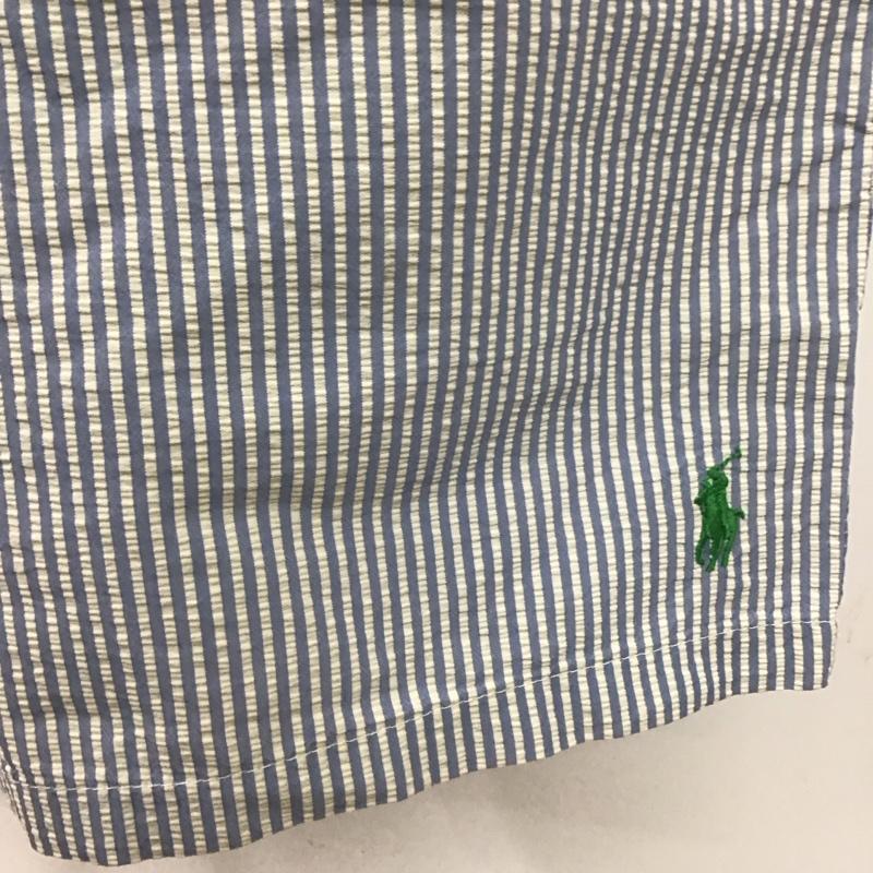 ポロバイラルフローレン Polo by RALPH LAUREN パンツ ショートパンツ L ストライプ 白 / ホワイト / X 水色 / ライトブルー /  メンズ USED 古着 中古 10108082