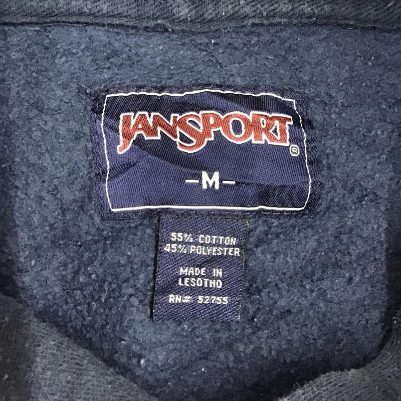 ジャンスポーツ JANSPORT パーカー 長袖 長袖パーカー フード付きパーカー プリントスウェット トレーナー プルオーバー M プリント 紺 / ネイビー /  メンズ USED 古着 中古 10113695