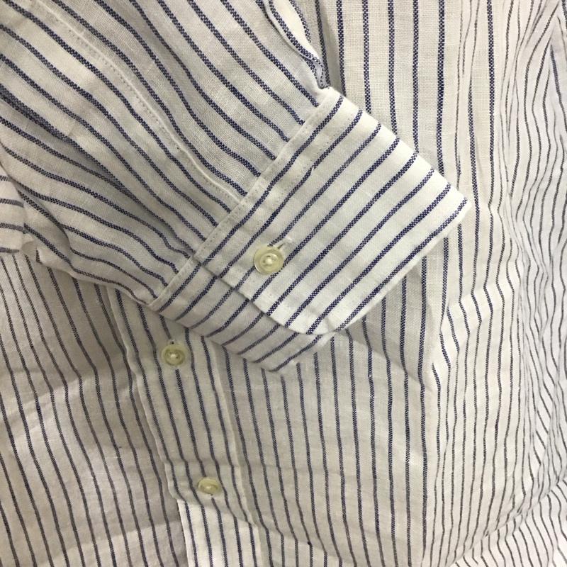 ブルックスブラザーズ BROOKS BROTHERS シャツ、ブラウス 長袖 長袖シャツ ストライプシャツ カジュアルシャツ ストライプ 白 / ホワイト / X 青 / ブルー /  メンズ USED 古着 中古 10111264