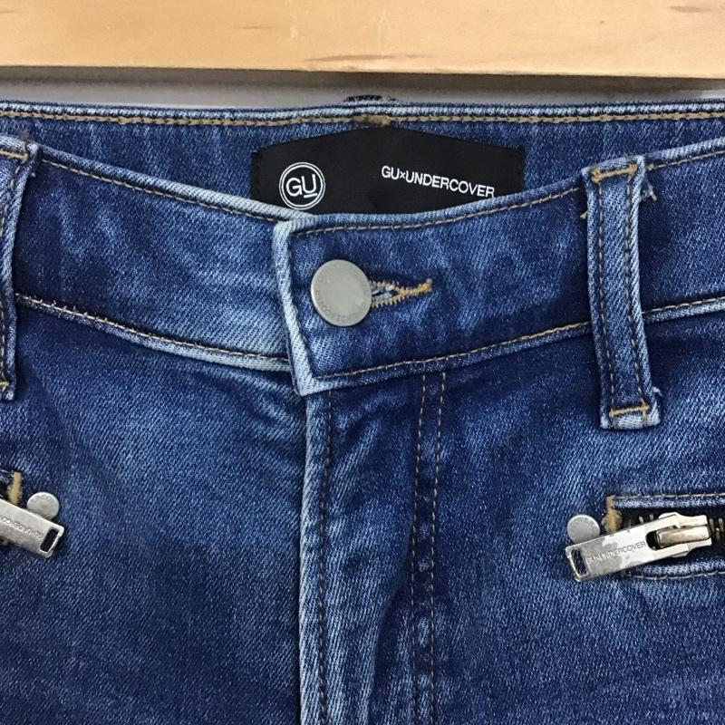 ジーユー GU パンツ デニム、ジーンズ 324h081b UNDERCOVER スリムダメージジーンズ Gパン ストレッチ M ダメージ加工 インディゴ / インディゴ /  メンズ USED 古着 中古 10140281
