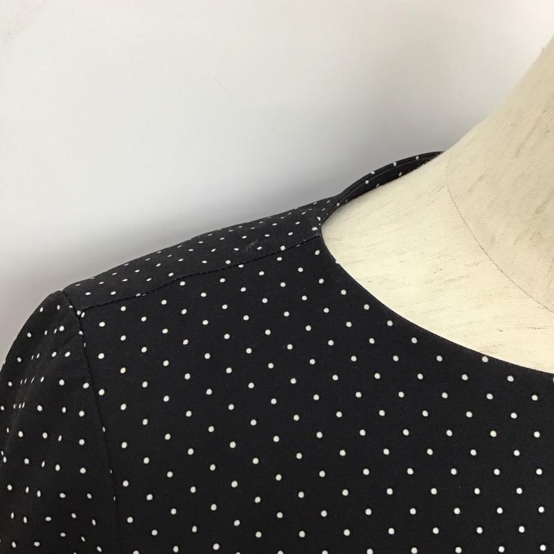 ミラオーウェン Mila Owen カットソー 長袖 0 ドット 黒 / ブラック /  レディース USED 古着 中古 10128415