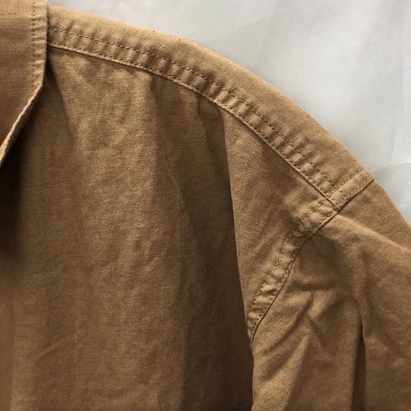 ラコレ LAKOLE シャツ、ブラウス 半袖 LKMF01U0NM ビッグシルエット オーバーサイズ L 無地 茶 / ブラウン /  メンズ USED 古着 中古 10117766