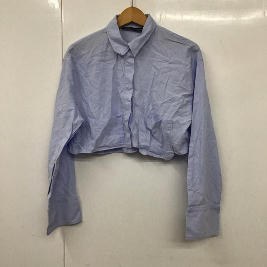 ザラ ZARA シャツ、ブラウス 長袖 S 無地 水色 / ライトブルー /  レディース USED 古着 中古 10130816