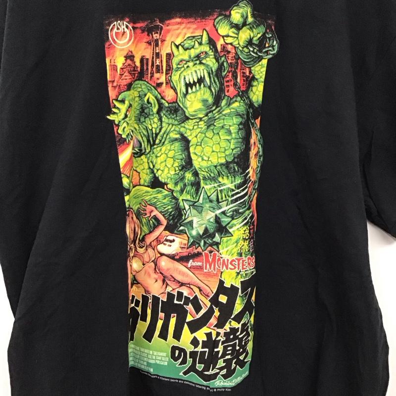 エロスティカ EROSTiKA Tシャツ 半袖 Galligantus Rockin Jely Bean FAMOUS MONSTERS XL プリント 黒 / ブラック /  メンズ USED 古着 中古 10123389
