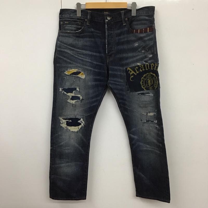 ポロラルフローレン POLO RALPH LAUREN パンツ デニム、ジーンズ デニムパンツ スリムパンツ ジーンズ カジュアルパンツ ストレッチパンツ 36 無地 インディゴ / インディゴ /  メンズ USED 古着 中古 10107760
