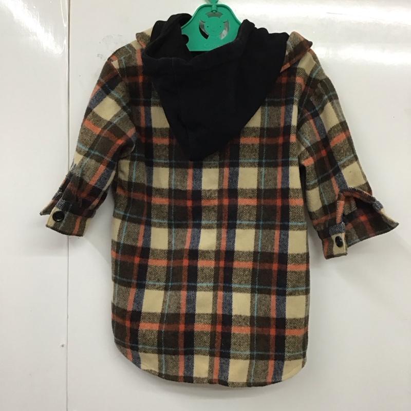 エックスガール X-girl チュニック 長袖 9294326-89 90cm チェック マルチカラー / マルチカラー /  ガールズ USED 古着 中古 10120517