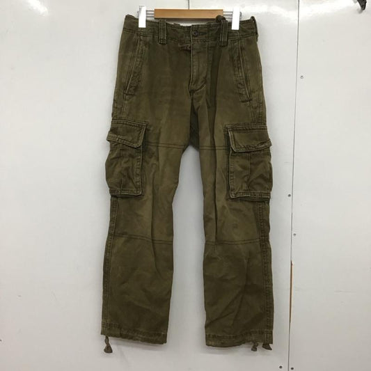 アバクロンビーアンドフィッチ ABERCROMBIE&FITCH パンツ ワークパンツ、ペインターパンツ ワークパンツ カーゴパンツ ワイドパンツ 28インチ 無地 カーキ / カーキ /  メンズ USED 古着 中古 10146998